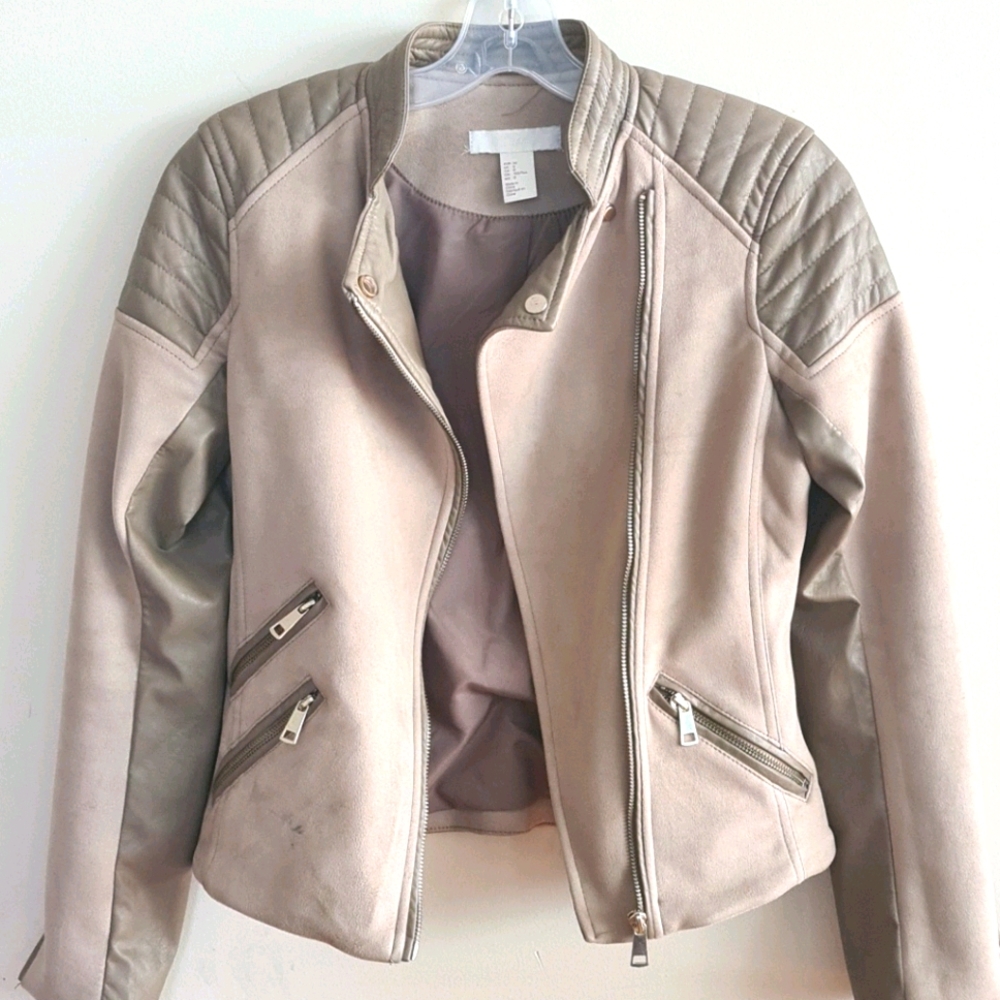 Suede & leather spring jacket - Picture 2 of 5